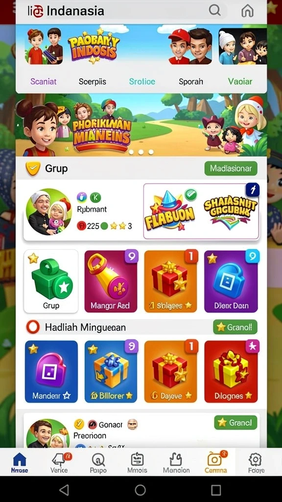 Tantangan seru di setiap level permainan.