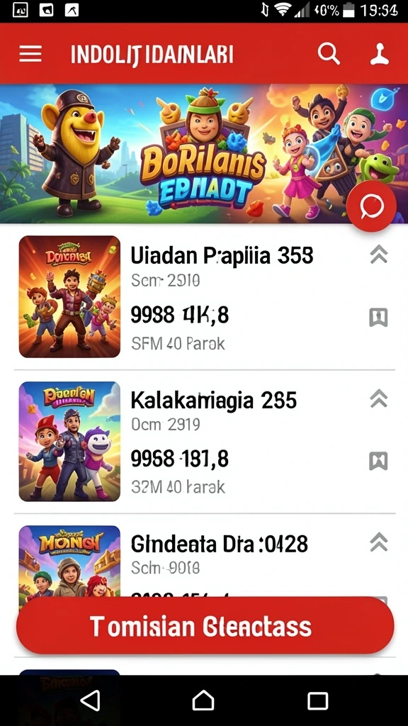 Layar hadiah khusus yang memukau.