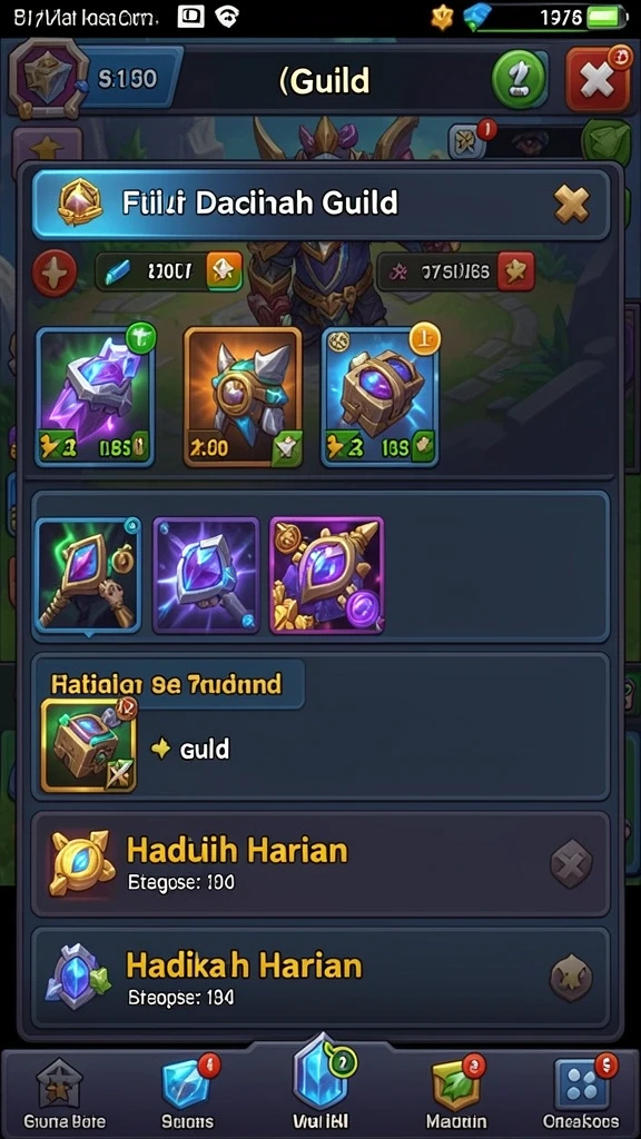 Tangkapan layar menampilkan item power-up yang membantu permainan.