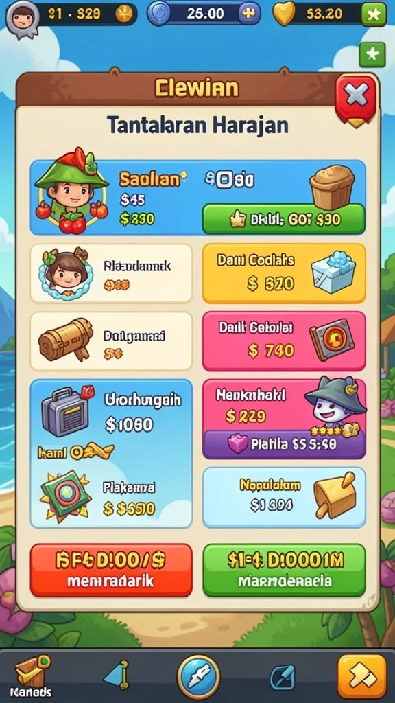 Misi sehari-hari yang menantang dan menyenangkan.