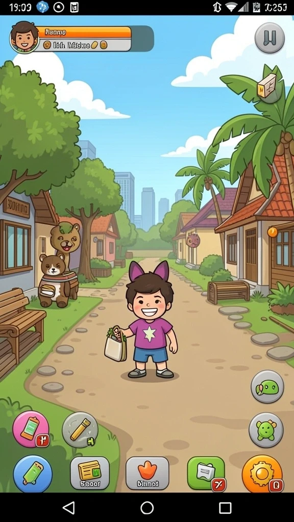 Keseruan bermain dengan teman di dalam aplikasi.