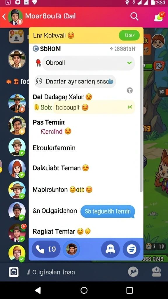 Fitur komunitas untuk berinteraksi dengan pemain lain.